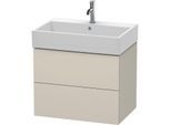 Duravit L-Cube Waschtisch-Unterschrank LC627609191 68,4 x 45,9 cm, taupe matt, 2 Schubkästen, wandhängend