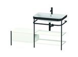 Duravit Happy D.2 Plus Möbelwaschtisch-Kombination HP4747O3636 140 x 49 cm, 1 Hahnloch, weiß seidenmatt, mit Metallkonsole