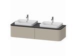 Duravit Happy D.2 Waschtisch-Unterschrank HP4936B6060 35,4 x 160 x 55 cm, 2 Auszüge, für Möbelwaschtisch, beidseitig, taupe seidenmatt