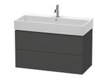 Duravit L-Cube Waschtisch-Unterschrank LC627804949 98,4x 45,9 cm, graphit matt, 2 Schubkästen, wandhängend