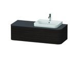 Duravit Happy D.2 Waschtisch-Unterschrank HP4932R6969 35,4 x 130 x 55 cm, 1 Auszug, für Möbelwaschtisch, rechts, nussbaum gebürstet