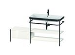 Duravit Happy D.2 Plus Möbelwaschtisch-Kombination HP4748O2222 160 x 49 cm, 1 Hahnloch, weiß hochglanz, mit Metallkonsole