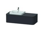 Duravit Happy D.2 Waschtisch-Unterschrank HP4932L8080 35,4 x 130 x 55 cm, 1 Auszug, für Möbelwaschtisch, links, graphit supermatt