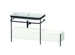 Duravit Happy D.2 Plus Möbelwaschtisch-Kombination HP4763N3636 160x49cm, mit Metallkonsole, ohne Hahnloch, weiß seidenmatt