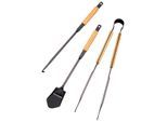 Snow Peak - Fire Tool Set Pro - Werkzeugset schwarz/ wood