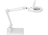 LED-Lupenleuchte MAULvisio, Leistung 8 W, 1200 lm, 3-Dioptrien-Linse, drehbarer Standfuß, weiß