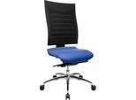 Schäfer Shop Select Bürostuhl SSI Proline S3, ohne Armlehnen, Synchronmechanik, ergonomische Lehne, blau/schwarz