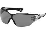 Bügelbrille Uvex pheos cx2, EN 166, EN 172, Polycarbonat grau, Rahmen schwarz/weiß, 5 Stück