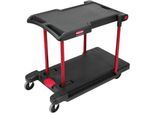 Mehrzweckwagen Rubbermaid, bis 182 kg, zusammenklappbar, 2 Lenk-/2 Bockrollen, L 1148 x B 604 x H 873 mm, schwarz