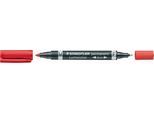 STAEDTLER Permanent-Marker Lumocolor duo, rot, 10 St.