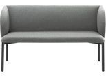 Sofa Leyform LIV, 2-Sitzer, rechteckig, B 1270 x T 620 x H 740 mm, mit Armlehnen & Gleitern, Stoffbezug, grau