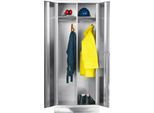 Edelstahl-Kleiderschrank, B 800 mm, mit Füße