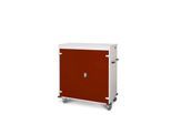Laptopwagen mit Ladefunktion, 2-Punkt-Verriegelung, Feststellbremse, 30 Fächer, B 1310 x T 500 x H 1250, braun