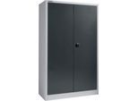 Schäfer Shop Select Materialschrank MSI 2512 S, B 1200 x T 500 x H 1935 mm, weißaluminium/anthrazitgrau