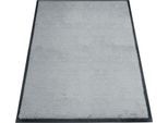 Schmutzfangmatte miltex Eazycare Style, eckig, antistatisch, UV-beständig, waschbar, High-Twist-Nylon & Niltrilgummi, 800 x 1200 mm, verkehrsgrau