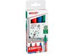edding 363 Whiteboard Marker, farbsortiert, 4er Set, Keilspitze