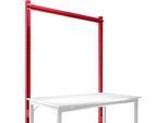 Aufbauportal, Grundtisch SPEZIAL Arbeitstisch-/Werkbanksystem UNIVERSAL/PROFI, 1500 mm, rubinrot