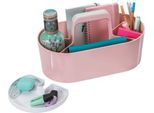 Toolbox HAN Loft, tragbar, mit 4 Fächern, herausnehmbare Ablageschale, B 330 x T 179 x H 175 mm, Kunststoff, flamingo rosa