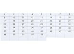 Steckkarten für Ultradex Stecktafeln Planrecord, Variante Zahlen 1-53, beschreibbar, B 40 x H 32 mm, Papier, weiß, 1 Satz mit 53 Stück