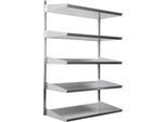 Wandregal, 5 Böden, ohne Kästen, L 1000 x B 640 x T 300 mm