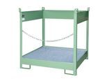 Fass-Stapelpalette Bauer FSP-4, seitlich offen, für 4 x 200 l Fass, grün