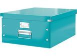 LEITZ® Ablage- und Transportbox Serie Click + Store, groß, für DIN A3, eisblau