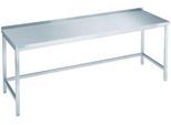 Arbeitstisch aus Edelstahl, unterfahrbar, 850 x 700 x 1800 mm