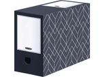 Archivschachtel BANKERS BOX® Décor, FSC®-zertifizierter Karton, B 150 x T 345 x H 253 mm ,für DIN A4 Formate, mitternachtsblau, 5 Stück