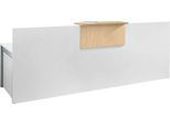 Empfangstheke Come-In, 1 Ablage, gerade, Breite 2400 mm, weiß/Ahorn-Dekor