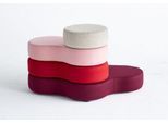 Nowy Styl Sitzsystem TAPA Round I, Stoff, modular, mit Drehmechanismus, B 800 x H 620 mm, bordeaux/grau
