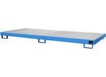 Regalwanne Typ RW/GR 3300-1, mit Gitterrost, blau RAL5012