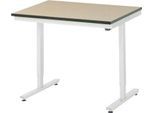 Rau Arbeitstisch Adlatus, elektrisch höhenverstellbar, 22 mm MDF-Platte, bis 150 kg, B 1000 x T 800 x H 720-1120 mm, braun/lichtgrau