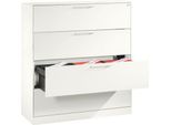 Hängeregistraturschrank ASISTO C 3000, 4 Schubladen, 3-bahnig, B 1200 mm, weiß/weiß