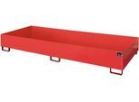 Regalwanne Typ RW/RW 3300-2, ohne Gitterrost. rot RAL3000