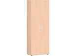 Aktenschrank ALICANTE, 6 Ordnerhöhen, 5 Böden, abschließbar, B 800 x T 400 x H 2160 mm, Buche