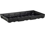 Auffangwanne für Kleingebinde CEMO 10/6, Volumen 33 l, für Regalfachmaß 1000 x 600 mm, ohne Gitterost, mit Zulassung, stapelbar, Polyethylen, schwarz