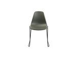 Schalenstuhl Topstar T2020, Kufengestell, ergonomische Sitzschale, stapelbar bis 4 Stück, Sitzhöhe 450 mm, 2er-Set, ohne Armlehnen, grau/schwarz