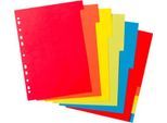 Kartonregister Herlitz, A4, blanko Taben, Euro-Lochung, Recycling-Karton, 1 Satz 10-teilig mit 2 x 5 Farben