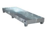 Stahl-Auffangwanne ohne Gitterrost, 2400 x 800 mm, verzinkt