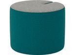 Nowy Styl Sitzpouf Tri.Ply S, modular, Blazer-Stoff, ø 55 cm, grau/petrol