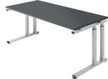 Schäfer Shop Select Schreibtisch SET UP, C-Fußgestell, 1800x800, graphit/weißalu