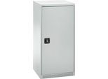 Schäfer Shop Genius Flügeltürenschrank FS, Stahl, mit Belüftungslöchern, B 545 x T 520 x H 1105 mm, 3 OH, Lichtgrau/Lichtgrau, bis 150 kg