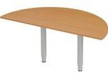 Schäfer Shop Select Ansatztisch PLANOVA ERGOSTYLE, 1/2 Kreis, Buche-Dekor/weißalu