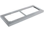Schäfer Shop Genius Stahlsockel TETRIS WOOD, für Regale/Schränke B 800 mm, weißaluminium