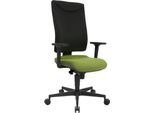 Schäfer Shop Pure Bürostuhl SSI Proline P1 ECO, mit Armlehnen, Synchronmechanik, Bandscheibensitz, Recycling-Kunststoff, schwarz/salbei