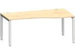 Schäfer Shop Genius Freiformschreibtisch MODENA FLEX, Ansatz rechts, B 1800 mm, Ahorn