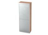 Rollladenschrank 5 OH, B 800 x T 420 mm, Nussbaum-Dekor/silber