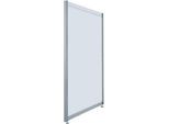 Stellwand gerade niedrig, Glas satiniert