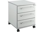 Schäfer Shop Select Rollcontainer Moxxo IQ 333, 3 Schübe, B 410 x T 495 x H 510 mm, abschließbar, lichtgrau