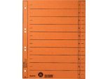 LEITZ® Trennblätter, DIN A4, Zahlen, 100 Stück, orange